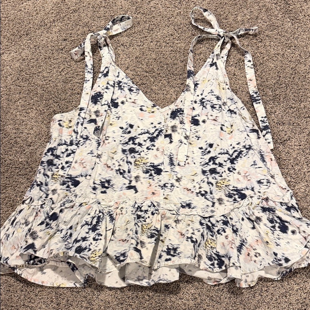 Jason Wu Floral Ruffle Tie-Strap Blouse